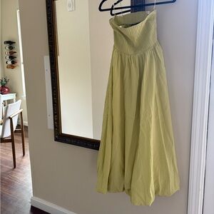 Astr Lime Strapless Dress